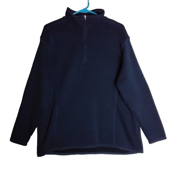 Tri-Mountain Woman's Blue Quarter Zip Fleece Pullover  Size 2XL Sweatshirt - Picture 1 of 5